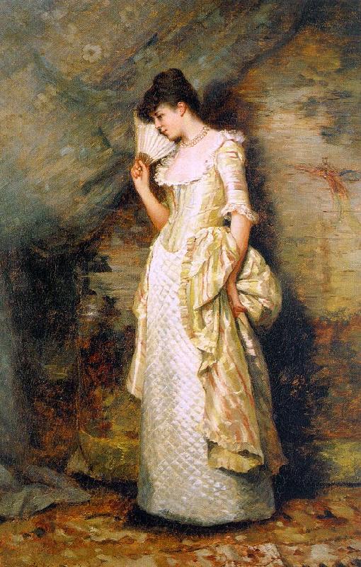 Hamilton Hamiltyon Woman with a Fan oil painting image